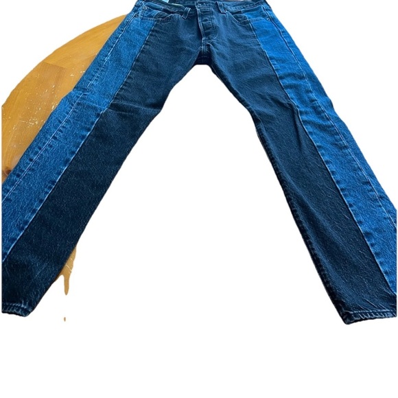 Levi’s 501 Two‑Tone Pieced Jeans 30x30 Dark Rinse 00501‑2764 - Picture 11 of 12